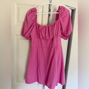H&M Pink Puff Sleeve Dress